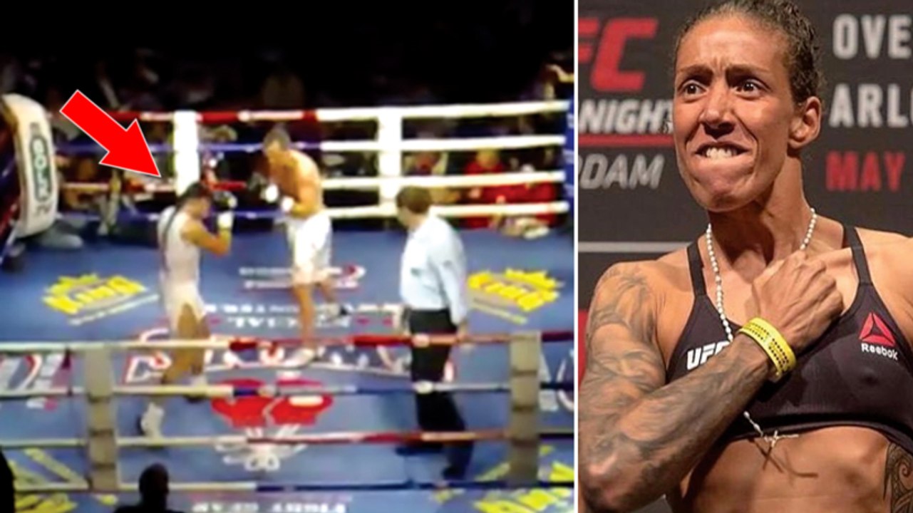 Germaine de Randamie gewinnt einen Boxkampf gegen einen Mann