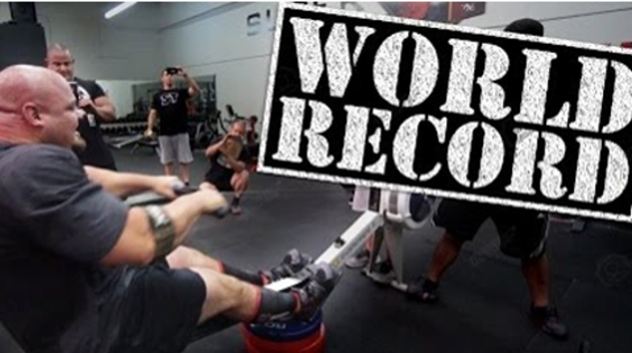 Der Strongman Brian Shaw versucht, den Weltrekord im Rowing zu brechen! Eine Wahnsinns-Aktion!