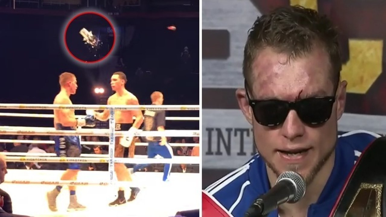 Publikum rastet aus: Boxer bekommt einen Eiskübel an den Kopf geschmissen