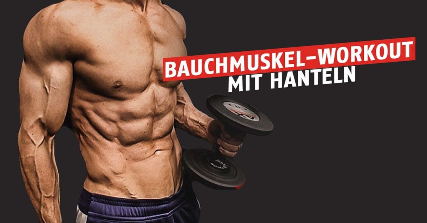 Bauchmuskel-Workout mit Hanteln