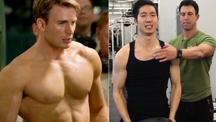 Sie sind total untrainiert und versuchen, das „Captain America"-Training zu schaffen