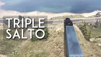 GTA 5 : un joueur fait un triple salto avant avec un camion