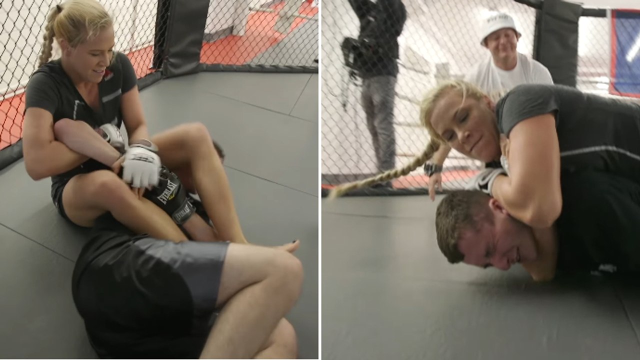 Die UFC-Kämpferin Katlyn Chookagian kämpft gegen einen Anfänger