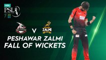 Peshawar Zalmi Fall Of Wickets | Lahore Qalandars vs Peshawar Zalmi | Match 9 | HBL PSL 7 | ML2G