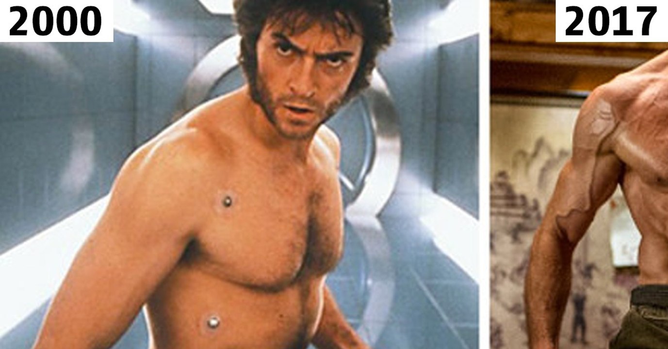 Die Verwandlung von Hugh Jackman in den 17 Jahren, in denen er Wolverine spielte! Sein Trick ist einfach genial!