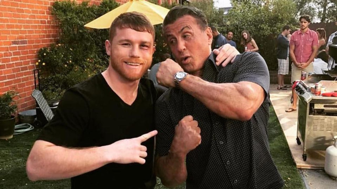 Caneao Alvarez wurde mit Sylvester Stallone bei Dreharbeiten fotografiert
