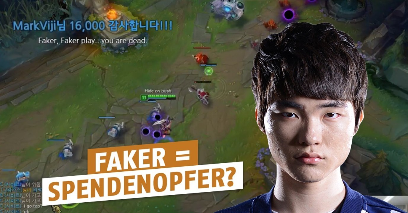 League of Legends: Wegen einer Spende! Faker ist abgelenkt und lässt sich von Huni trollen