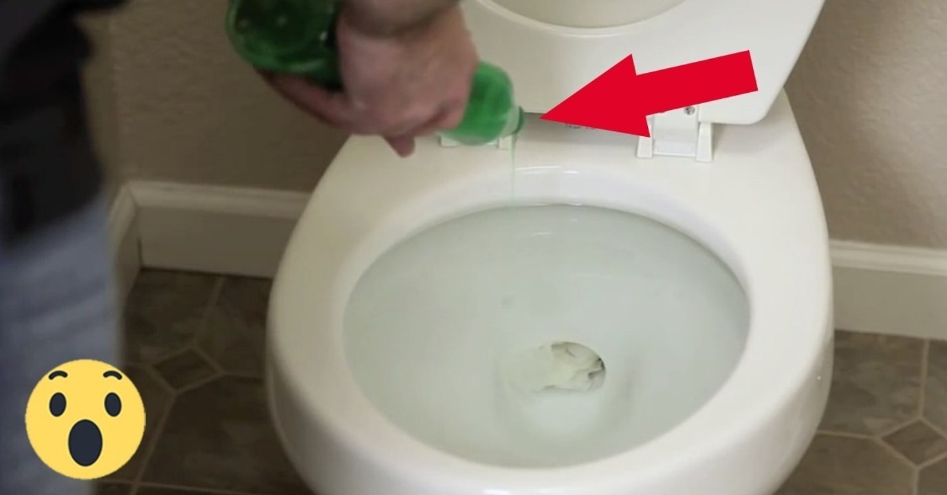 Ein Heimwerker gießt Spülmittel in seine Toilette. Das Ergebnis ist erstaunlich!