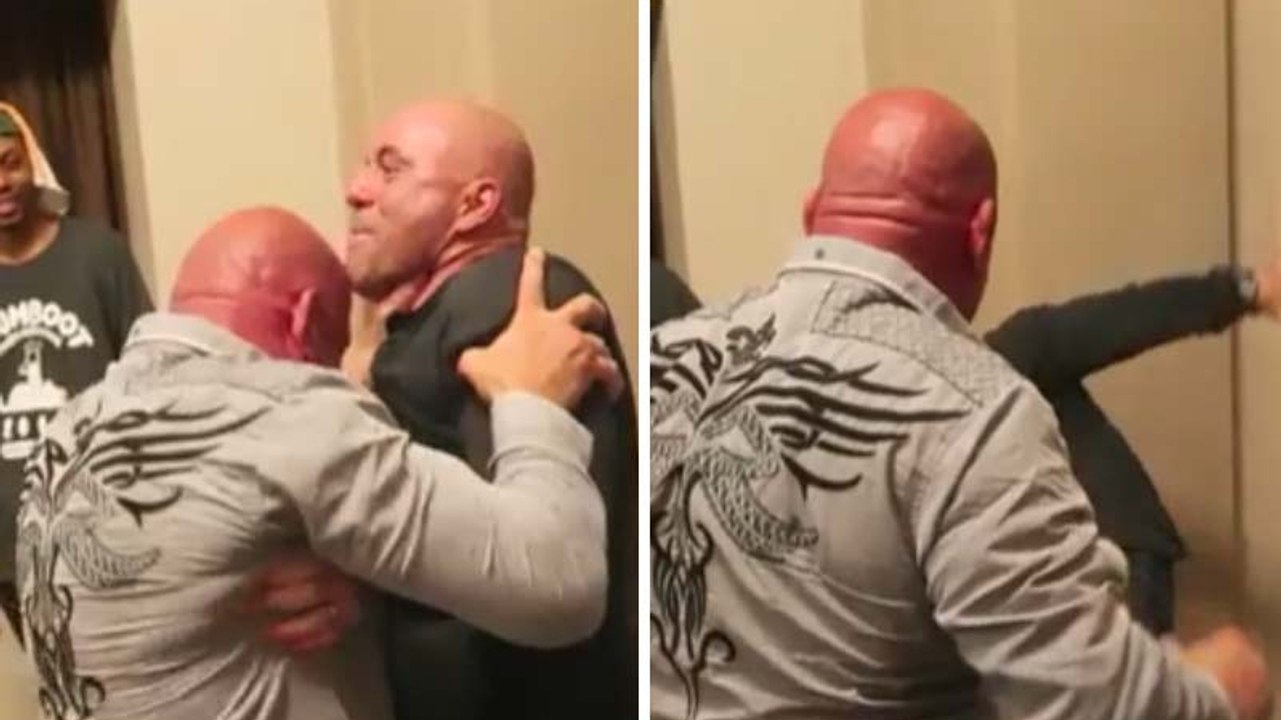 Der UFC-Kommentator Joe Rogan liefert sich einen Kampf mit dem Ex-Champion Mark Coleman