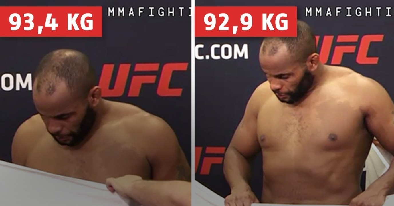 Große Polemik um das Gewicht von Daniel Cormier: Er nimmt 500 Gramm in 2 Minuten ab!