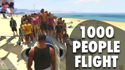 GTA 5 : un joueur tente de faire tenir 1000 PNJ sur son jet
