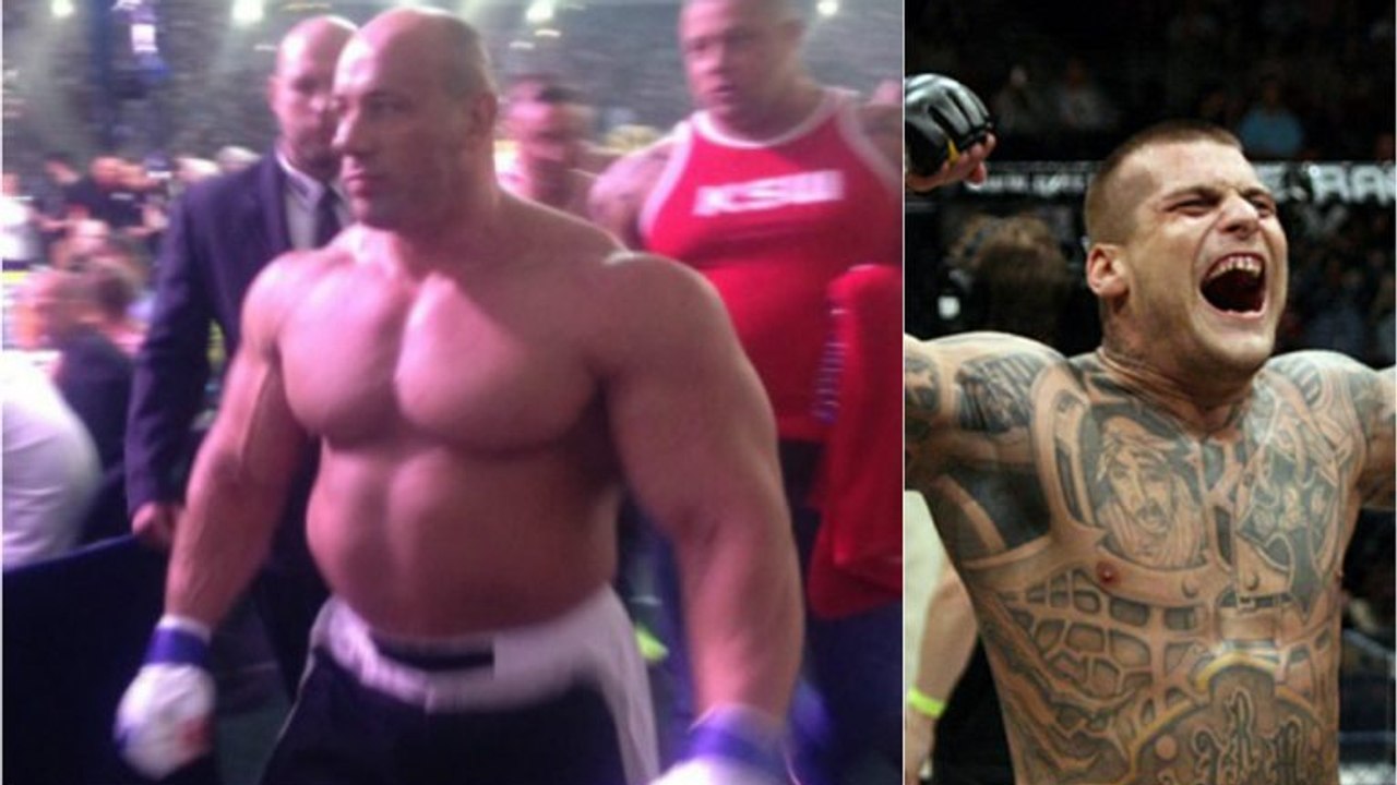 Der Kampf zwischen dem Ex-Bodybuilder Robert Burneika und dem Rapper Popek Monster ist schnell vorbei