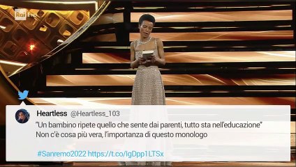 Sanremo 2022, Lorena Cesarini contro il razzismo emoziona i social: "Una lezione da brividi"