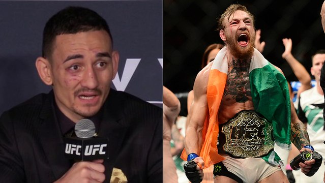 Ein Journalist provoziert den neuen Champion Max Holloway mit einer Frage zu Conor McGregor. Seine Reaktion ist bemerkenswert