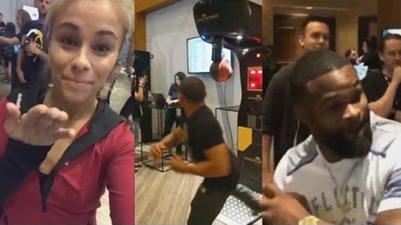 Wenn sich UFC-Stars gegenseitig an der Punching Machine herausfordern