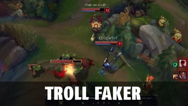 League of Legends : Quand Faker décide de troller les tops coréens !