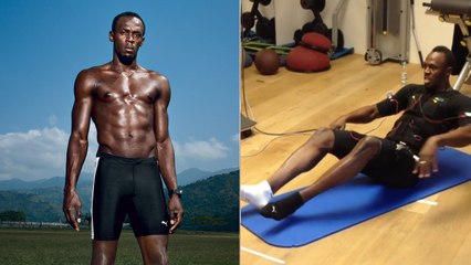 Скачать видео: So hart trainiert Usain Bolt! Das intensive Workout des schnellsten Manns der Welt!