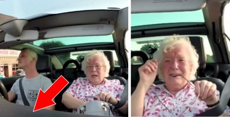 Il amène sa grand-mère en voiture quand un message hallucinant passe à la radio...