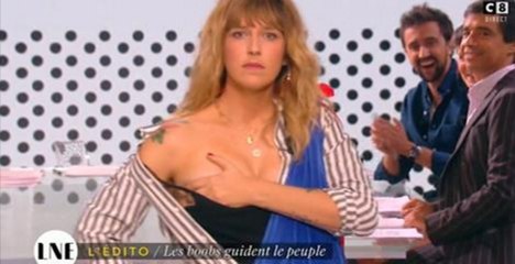 La Nouvelle Edition: Daphné Bürki dévoile un sein pour contrer la théorie de Manuel Valls sur Marianne