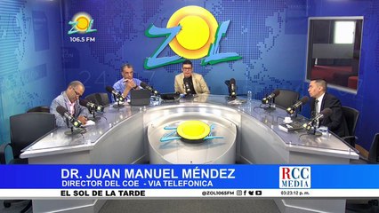 General RT. Juan Manuel Méndez COE "predicciones de ONAMET tendremos durante 24 a 36 horas lluvias"