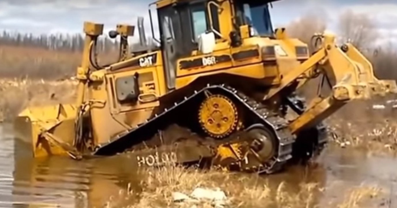 Bagger rettet Bulldozer