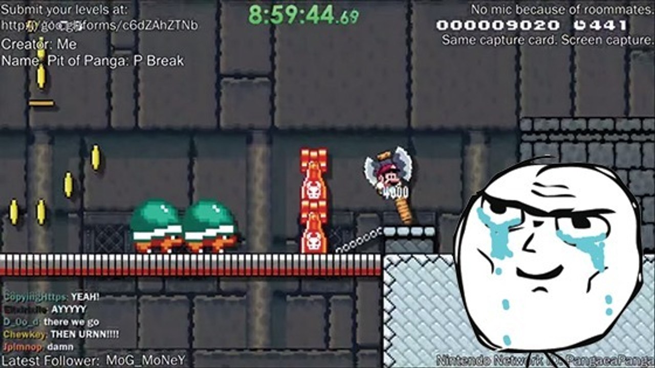 Super Mario Maker : il pleure de joie en réussisant le niveau le plus difficile du jeu !