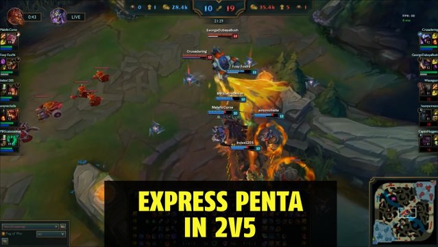 League of Lengends : le Pentakill le plus rapide de l'histoire en 2v5 !
