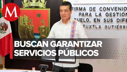 Gobernador de Chiapas firma convenio para garantizar servicios públicos
