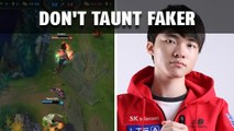 League of Legends : il taunt Faker en solo queue et subit un retour de karma instantané
