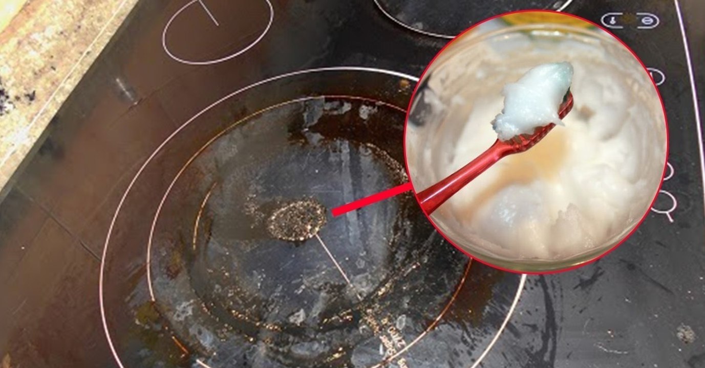 Mit diesem Trick bekommt er sein Keramikfeld wieder richtig sauber. Ganz ohne Chemie!