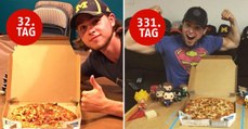 Er isst ein Jahr lang jeden Tag Pizza: Das Auswirkungen auf seinen Körper sind beeindruckend