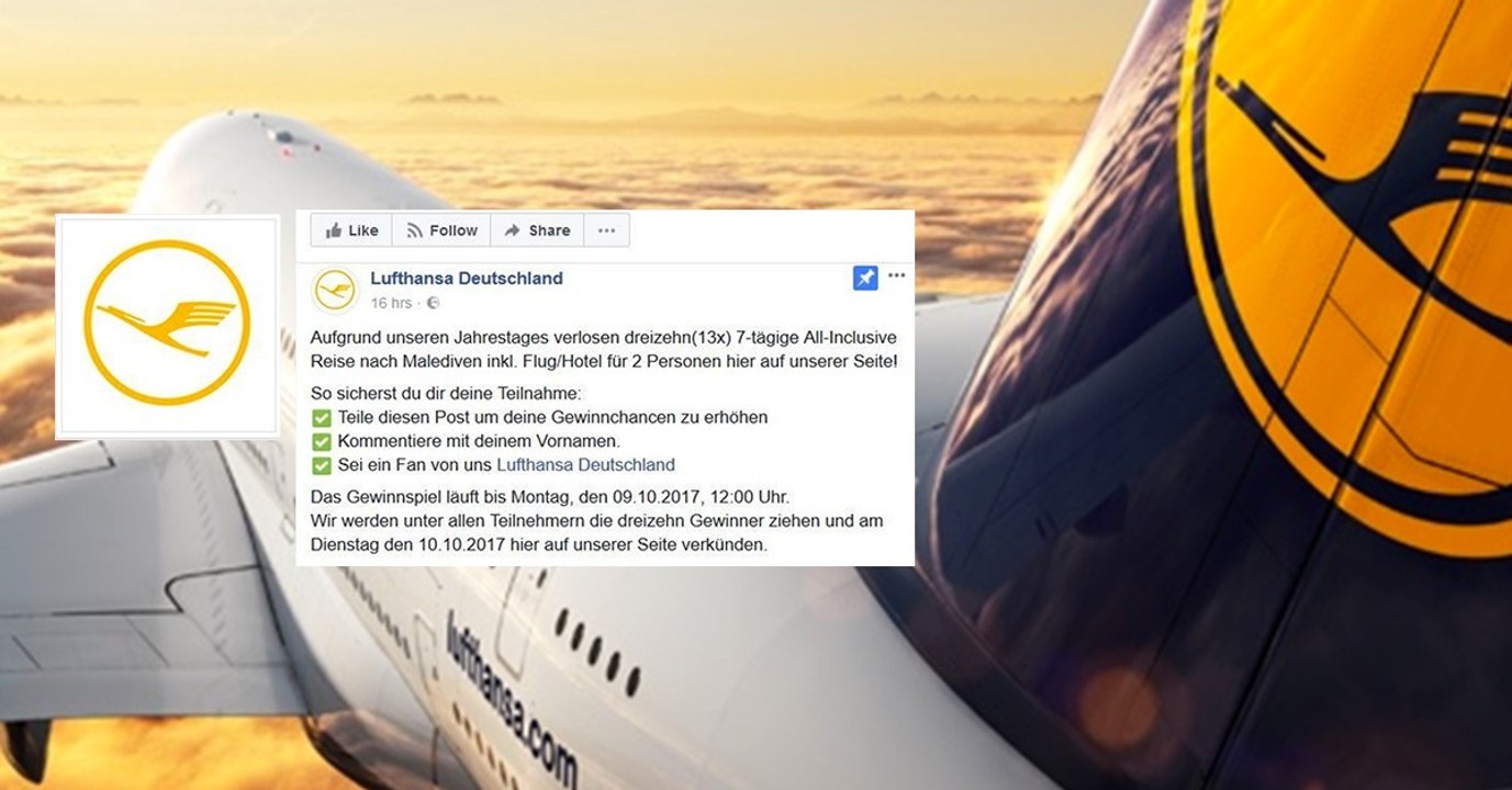 Angebliches Lufthansa-Gewinnspiel entpuppt sich als Fälschung