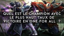 League of Legends : quel est le champion avec le plus haut taux de victoire en One for All ?