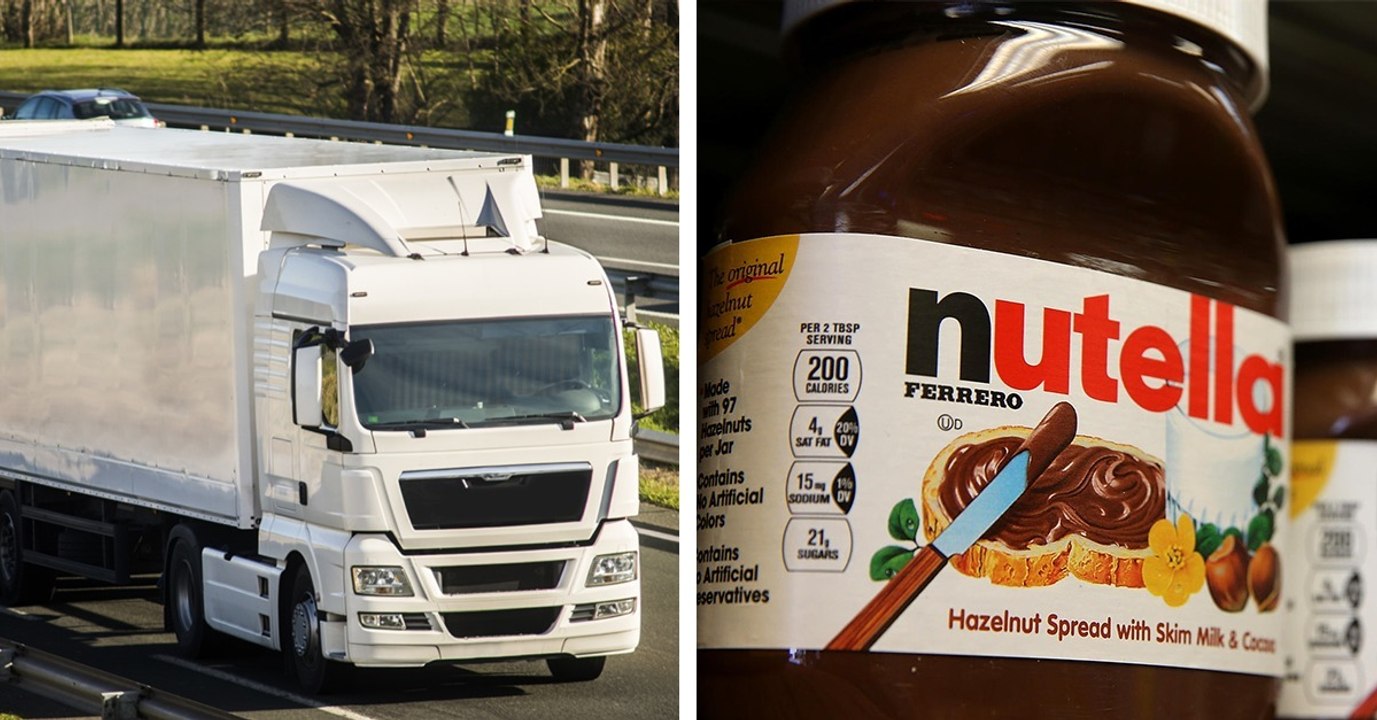 Zuckersüßer Raub: Diebe stehlen LKW mit 20 Tonnen Nutella