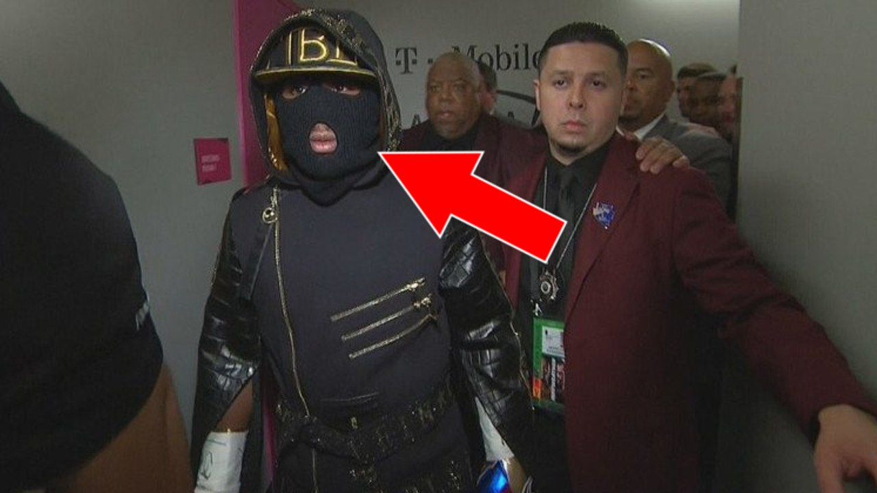 Warum kam Mayweather mit einer Maske herein?