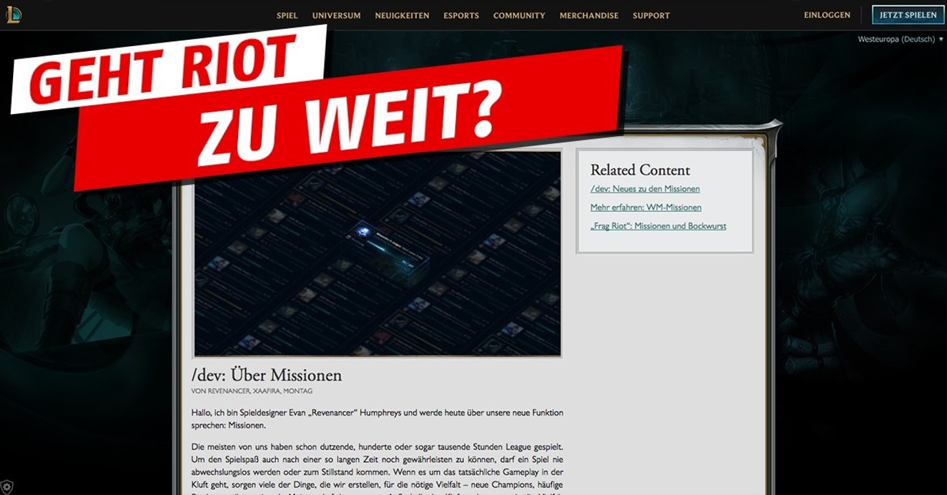 League of Legends: Die neuen Missionen werden immer problematischer