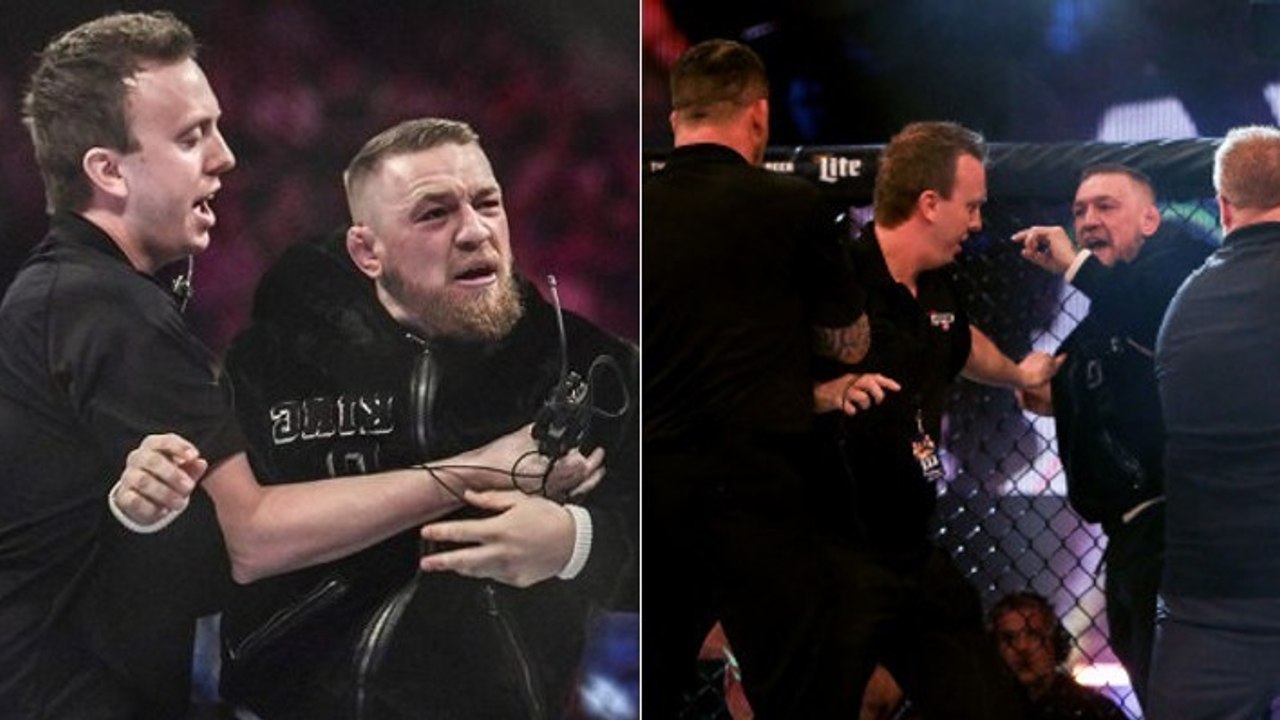 Bellator: Conor McGregor greift den Kampfrichter Marc Goddard nach dem Sieg von Charlie Ward an