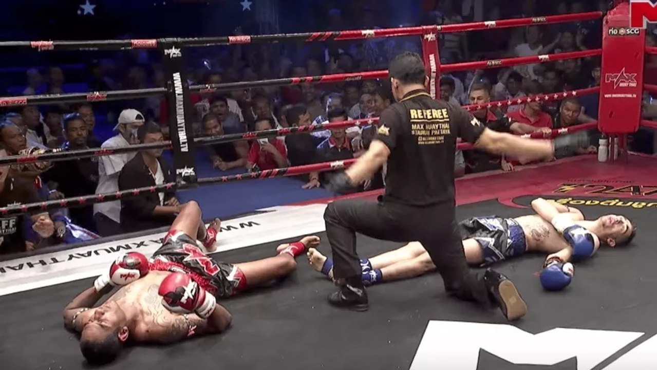 Jonathan Lecat und Dorian Price: Seltener Doppel-K.o. im Muay Thai