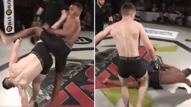 In seinem 1. Kampf gelingt diesem MMA-Experten ein großartiger K. o. mit einem Capoeira-Kick