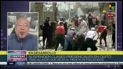 Avanzan trabajos de recuperación tras aluvión en Ecuador