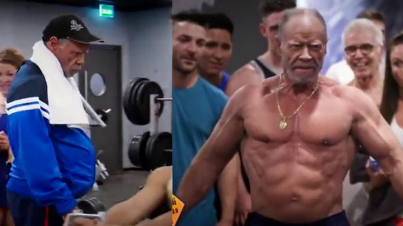 72-jähriger Bodybuilder spielt Leuten im Fitnessstudio einen Streich