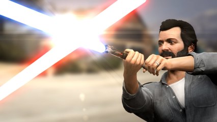 GTA 5 : Trevor et Michael s'affrontent façon Star Wars avec leur sabre laser