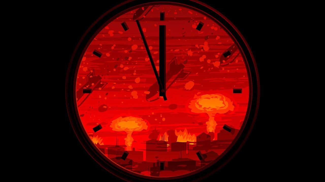 Die Atomkriegsuhr steht im Jahr 2018 bei zwei Minuten vor Mitternacht