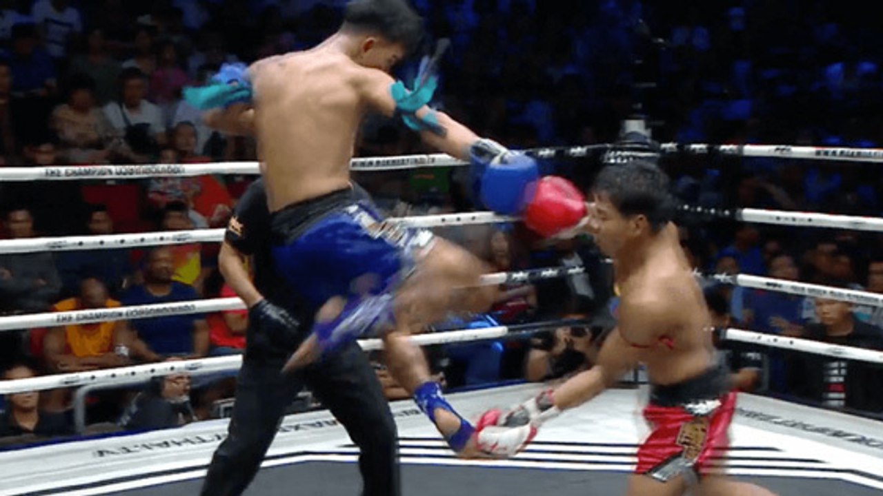 Flying Headkick im Muay Thai ist der KO-Kandidat des Jahres