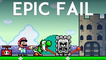 Mario tente de faire exploser le chateau de Bowser