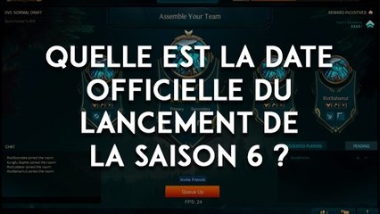 League of Legends : quelle est la date officielle du lancement de la saison 6 ?