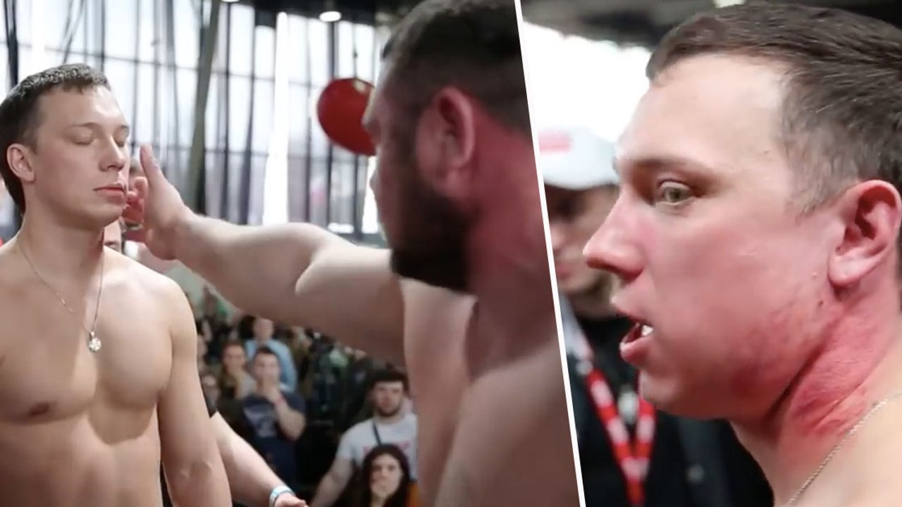 Slapping championship: unglaublicher ohrfeigen-wettkampf in russland