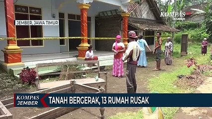 13 Rumah Retak dan Rusak Akibat Pergeseran Tanah di Perbukitan