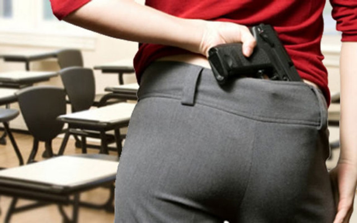 Lehrer machen Waffenausbildung, denn in diesen Klassenzimmern sind bald Pistolen erlaubt