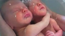 Regardez ces bébés jumeaux qui prennent un bain ensemble
